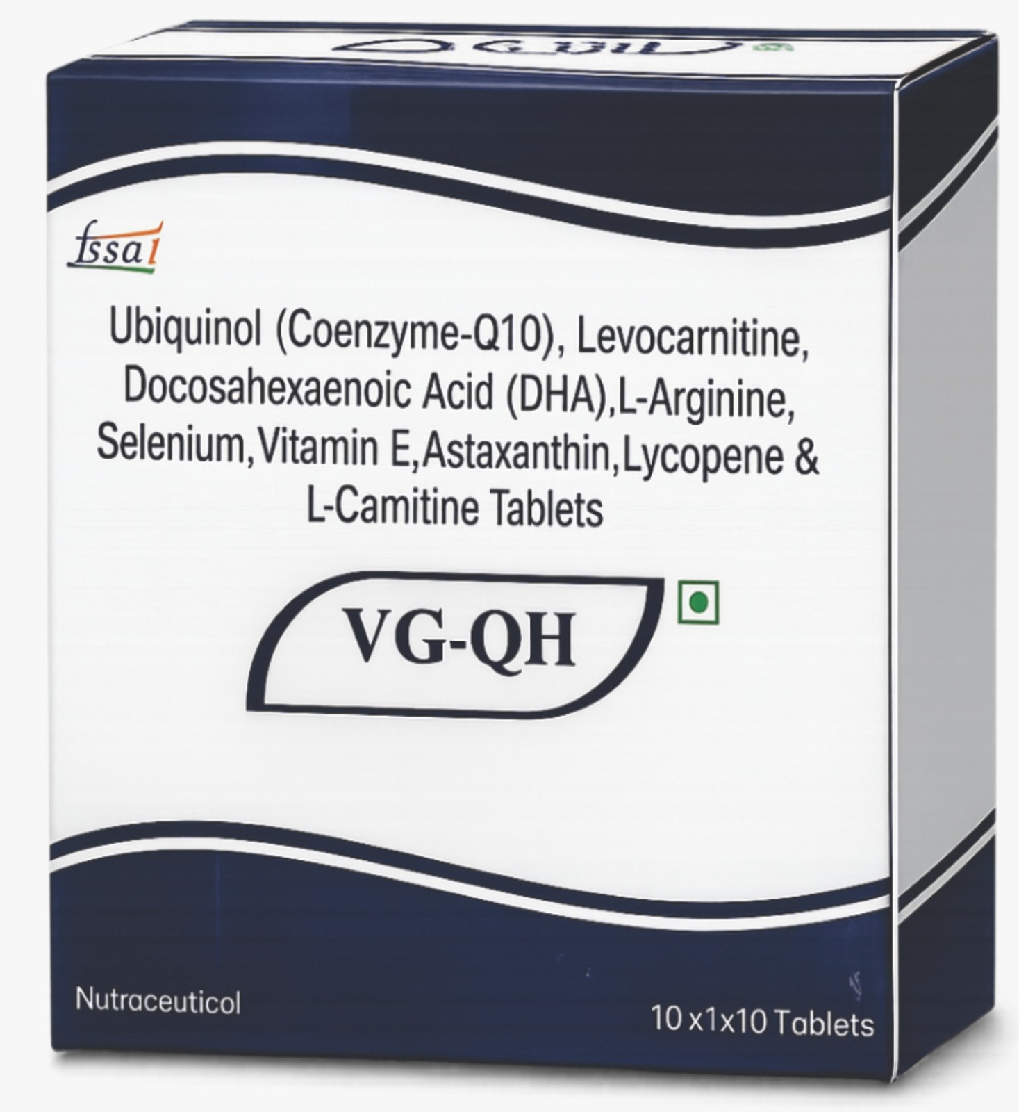 VG-QH Ubiquinol Coenzyme Q10 and L-Carnitine antioxidant tablets